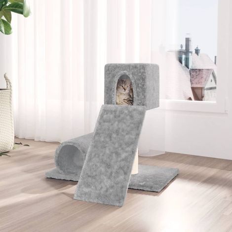 Arbre à chat,Tour à chat tout-en-un avec griffoir en sisal Gris clair 59 cm -BN5990 (1/4)