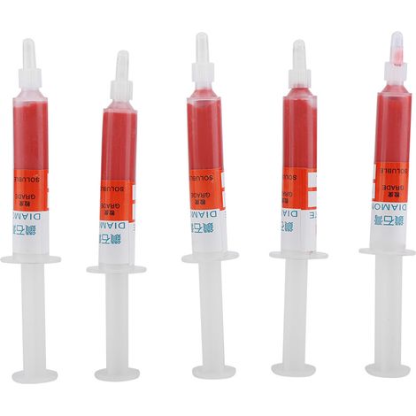 5pc/set Diamond Grinding Polishing Paste Lapping Compound Abrasive Paste Needle Tube W3.53000