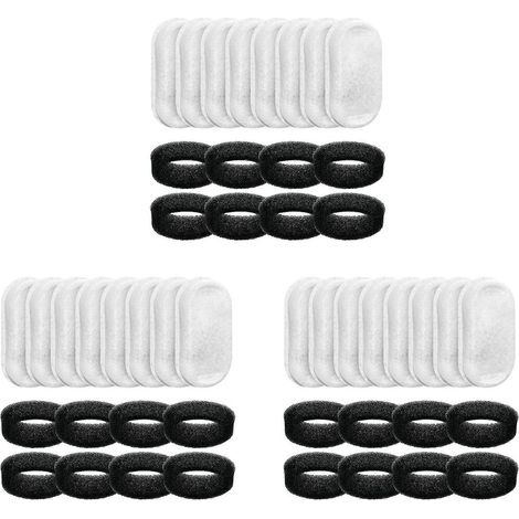 Packung mit 24 Katzenbrunnenfiltern, kompatibel mit 3,2 l (108 oz) und 2 l (67 oz) Haustierbrunnen, einstellbarer Wasserdurchfluss. (1/5)