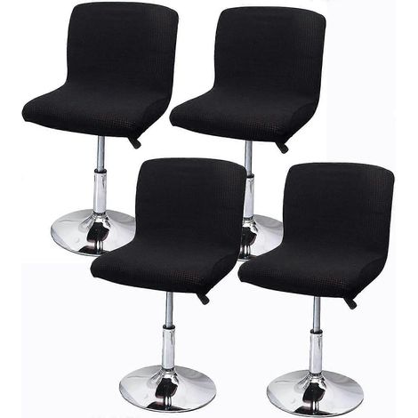 Set of 4 Kitchen Swivel Stretch Backrest Modern High Bar Stool Covers for Dining Chair Back Chair Breakfast Chair Bar Stools