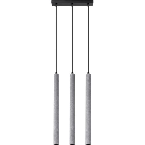 Lámpara colgante Vacu 3 luces , cemento (1/5)