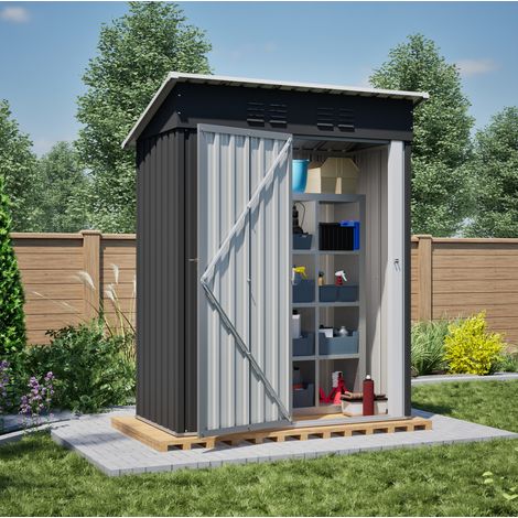 Casetta da giardino in metallo 152x84x182 cm OKMYHOME