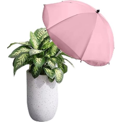 Pflanzenschirm Großer Gartenschirm (59,7 cm Durchmesser) Regenschutz für Pflanzen Höhenverstellbar UV Schutz für Topfpflanzen, Hochbeete und Blum (1/5)