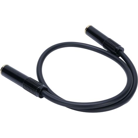 6.35mm Female to Female Audio Extension Cable, 0.5M Stereo Cable with 24K Gold Plated Connectors, Ideal for Amplifiers, Speakers and Guitars (1/5)
