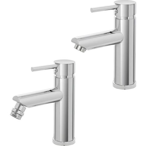Set miscelatori lavabo e bidet cromato lucido con piletta click-clack York (1/5)
