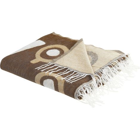 Kuscheldecke SIDDHA Stoff 130 x 170 cm Braun