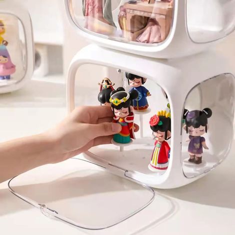 Kreative Präsentationsbox für Figuren, transparente Aufbewahrungsbox aus Acryl, Präsentationsbox im Raumkapsel-Stil für Blindboxen, Wandhalterung mit kostenlosem, spurlos entfernbarem Klebstoff, einze (1/4)