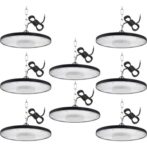 (8pcs) 200W LED UFO High Bay Lumière,6500K Blanc Froid UFO Spot High Bay Lumière 20000LM Projecteur LED Industriel IP65 Étanche Spot High Bay Lumière,UFO LED Spot pour Gymnase Usine Entrepôt (1/5)