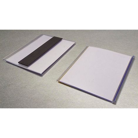 Porte-étiquettes - magnétique - h x l 80 x 100 mm, lot de 100 (1/5)