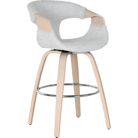 Taburete Madera Poliester 55,5X52,5X92,5 Gris (1/5)