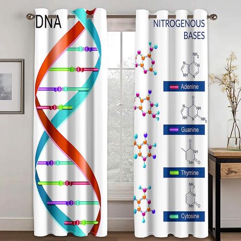 Rideaux Occultants Chambre Chromosome 87X85 Pouces Rideau Thermique à Oeillets pour Salon Traitements de Fenêtre à Texture Douce pour Enfants Rideaux 3D - Rideaux Perforés Opaques Intérieurs - Isolati (1/5)