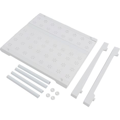 Étagère de rangement extensible pour placard, facile à installer, grande capacité de charge, gain de place, idéale pour la cuisine, la salle de bain et le garde-manger. Longueur : 27 à 38 cm / 10,6 à (1/5)