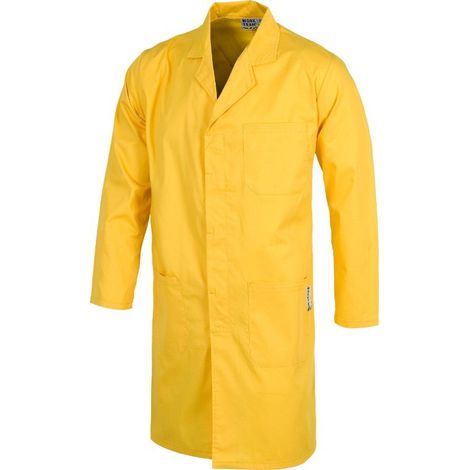 Bata de servicios modelo unisex con cuello solapa WORKTEAM B6700 XL Amarillo (1/3)