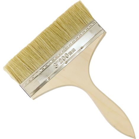 Pinceau Spalter - 200 mm - Manche Bois - Pour Peinture Lasure Vernis Huile Acrylique - Intérieur Extérieur - 1 Pièce