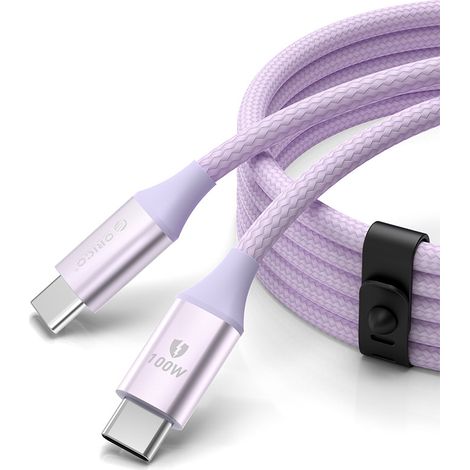 Câble USB-C CDX 100 W 5 A Power Delivery 1 m - Violet (1/3)