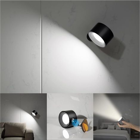 LED-Wandleuchte – 1 Stück – Stahl und ABS – Touch- und Drehfunktion – Schlafzimmer und Flur – Weiß und Warmweiß (1/5)