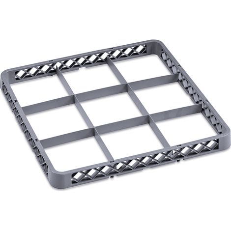 Élément d'extension 9 compartiments pour 9860009 polypropylène DISH RACK 98 - Was Germany