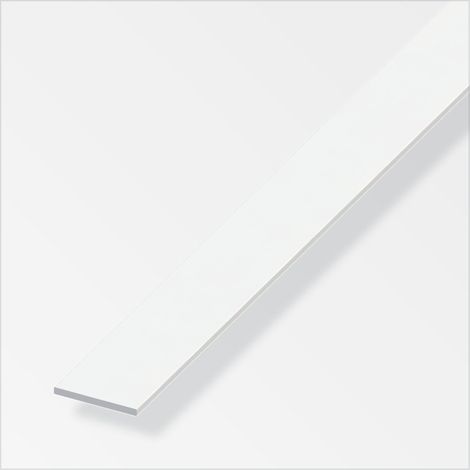 alfer Flachstange PVC 1 m x 30 × 3 mm reinweiß