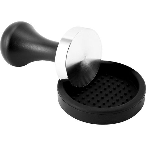 Ensemble de tasseur à café, tampon à expresso avec base plate en acier inoxydable (1/5)