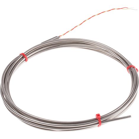 Thermocouple type K Ø 3mm, L 3m, +1100°C max à Câble ( Prix pour 1 ) (1/2)