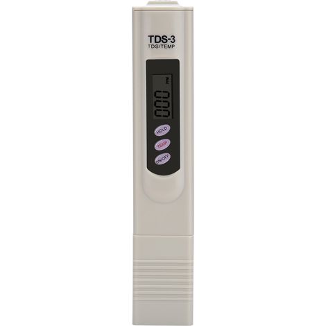 TDS Testeur Multifonctionnel Digital Mètre,Testeur de Qualité de l'eau ProfessionnelTesteur de Pureté 0-9990ppm Gamme de Mesure Mètre avec Affichage LCD pour l'eau du Robinet Eau Aquariums