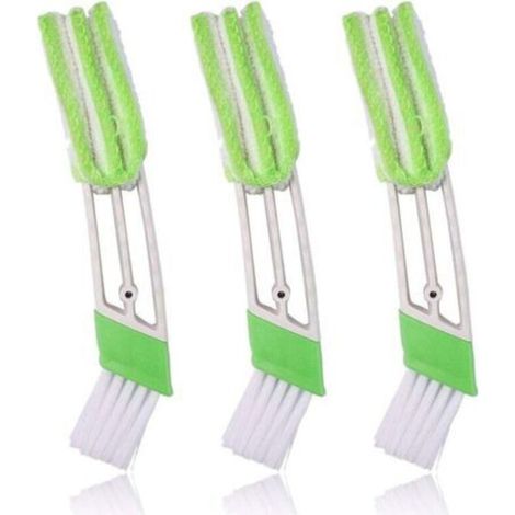 Brosse et Chiffon pour Voiture 3pcs Nettoyeur Duster pour Ventilateur d'air Climatiseur Poussière Outil Claviers Double Tête (1/5)