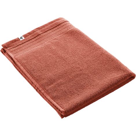 EMMA - Tapis de Bain 50x70cm en Coton Bio Coloris Terracotta (1/5)