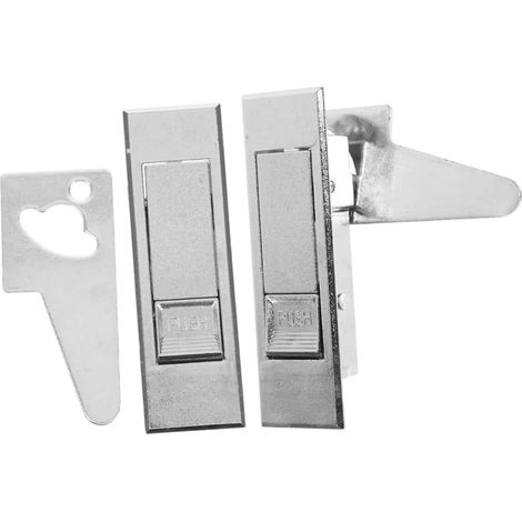 Lot de 2 verrous à bouton, poussoir pour armoires électriques (1/5)