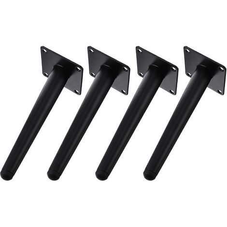 Pieds de meubles, pieds de support pour meubles, ensemble de 4 pièces, canapé-lit en fer forgé noir (1/5)