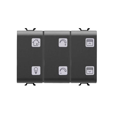 PULS.6CH TASTI E SIMB.NERA+ATT.KNX GEWISS GW12784A