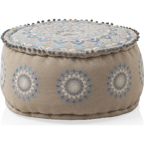 Pouf aus Baumwolle/Polyester, 55 cm Durchmesser x 34 cm (1/3)