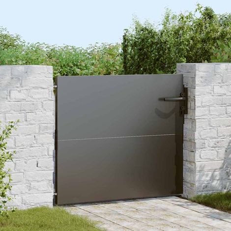 Puerta de jardín Negro 105 x 100 cm
