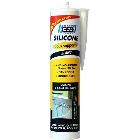 GEB silicona, blanco, 280 + 10% ml GEB (1/2)