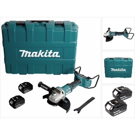Meuleuse d'angle sans fil Makita DGA 900 GKX2 36 V (2x18 V) 230 mm sans balais + 2 batteries 6,0 Ah + Ezynut + mallette - sans chargeur (1/5)