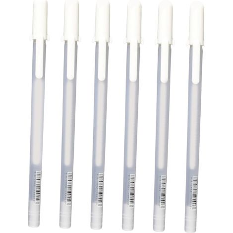 Lot de 6 marqueurs à peinture blanche base d'huile, pointe fine, verre (1/5)