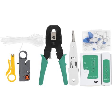 Netzwerkverkabelungswerkzeug-Set, Kabeldetektion, Abisolierzange, Sechskantschlüssel-Kombination YG-P107 DC9V (1/5)