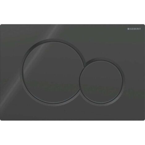 Plaque de déclenchement wc Geberit Sigma01 pour rinçage double touche: noir foncé RAL 9005 (115.770.DW.5) (1/4)