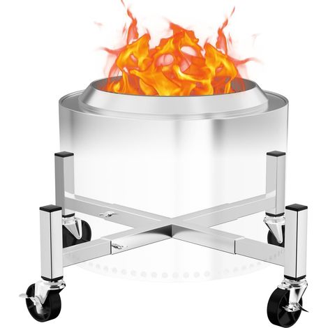 Feuerstellenständer für Solo Stove Bonfire Ranger Yukon (38–68 cm) und andere Feuerstellen (38–68 cm) – Feuerstellenzubehör für Solo Stove – Edelstahl – Für Kamine und andere Kamine (1/5)