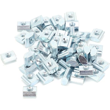 Lot de 10 50 écrous coulissants M3 type T, acier au carbone, norme UE 20, accessoires de fixation pour imprimantes 3D (1/5)