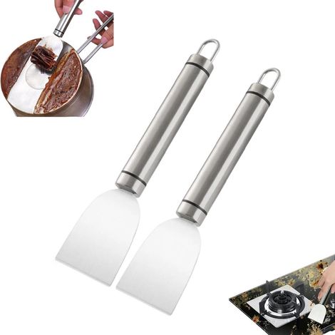 Spatule de nettoyage multifonctionnelle en acier inoxydable : pelle à glace pour réfrigérateur, cuisinière et gril. (1/5)