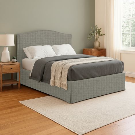 Cama Doble Bebington, Desenfundable, Made in Italy, Gris (1/5)