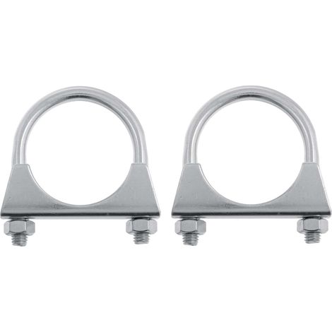 2x Collier pot échappement universel 28mm tracteur 2 vis tuyau tube acier fixation support serrage à vis voiture véhicule