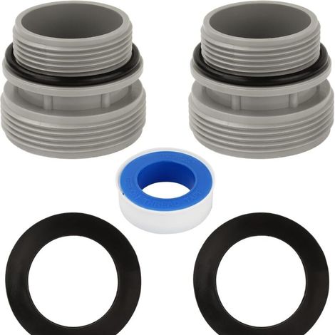 Kit d'Adaptateur de Pompe à Sable 4560 (40 mm) – Compatible Intex – Lot de 4 avec Ruban d'Étanchéité (1/4)