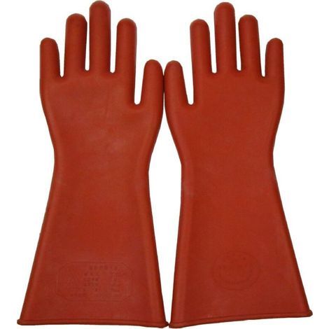 12kV Insulating Rubber Gloves – Length 39 cm – PPE Standard for Electricians – Optimal Protection Against Electrical Work (1/3)