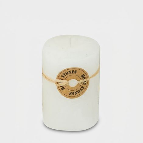 Vela aromática de vainilla cilíndrica 7x9 cm - Blanco