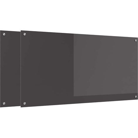 Protection de cuisine 2 pcs Gris foncé 120 x 60 cm verre trempé CFW10058 (1/5)