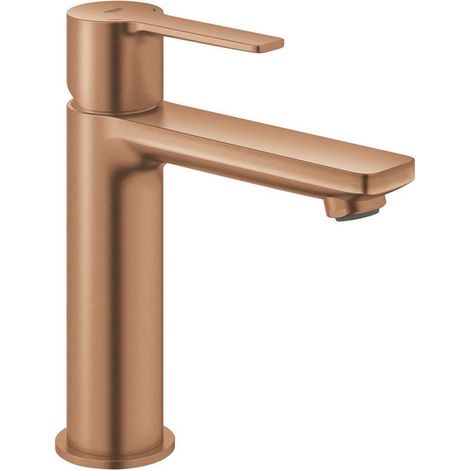 Grohe Lineare New - Waschtischarmatur mit Push-Open-Ablaufgarnitur, Warm Sunset gebürstet 23106DL1 (1/5)