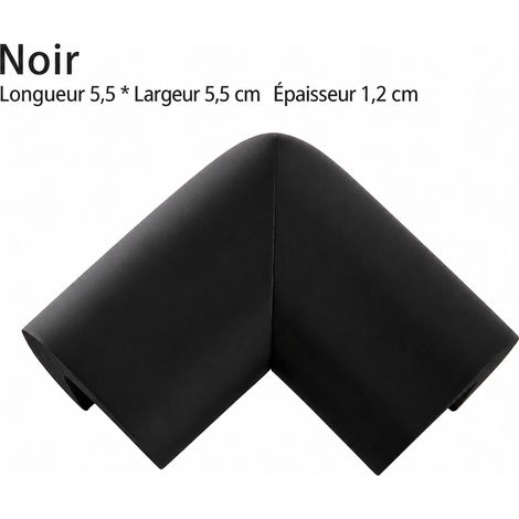 Protège-coin de table épais et souple noir protection d'angle droit anti-collision noir 10 g – Livraison gratuite
