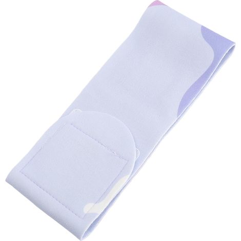 Lot de deux patchs pour le cou lavables, anti-âge et lissants en gel (violet) en faux daim. (1/5)