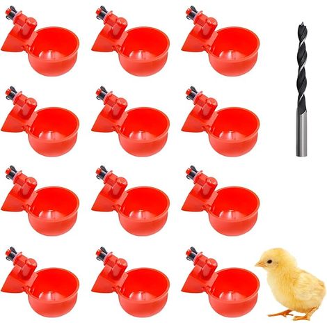 Abreuvoir Poules Automatique Accessoire Distributeur Eau Poule Gobelet d'eau pour Poules Foret pour Volailles:Poules,Pigeons,Canards,Oie (1/5)